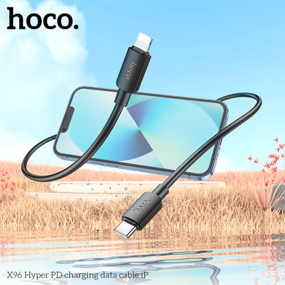 HOCO X96 Hyper PD USB-C To Lightning charging cable for iPhone (L=1m) - White
