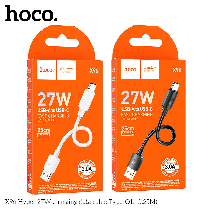 X96 Hyper 27W charging data cable Type-C(L=0.25M)