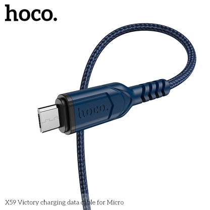 HOCO X59 Victory charging data cable for Micro Red