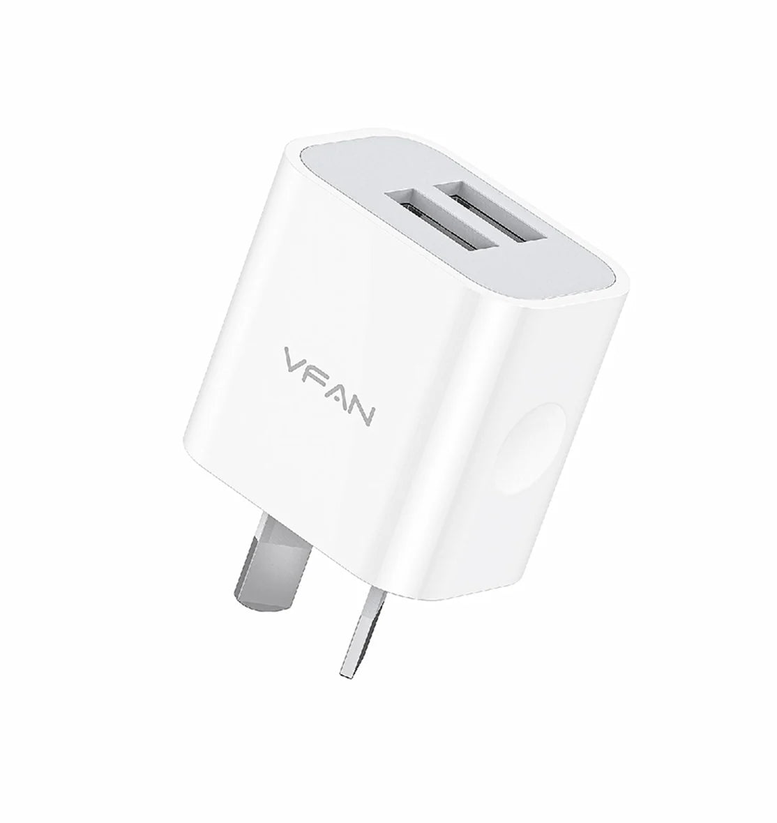 VFAN 10W WHITE 2USB Fast Charger AU/NZ Safety Tested - AU1