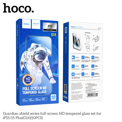 Hoco G14 Guardian Shield Series Full-screen HD Tempered Glass Screen Protector - iP15/16