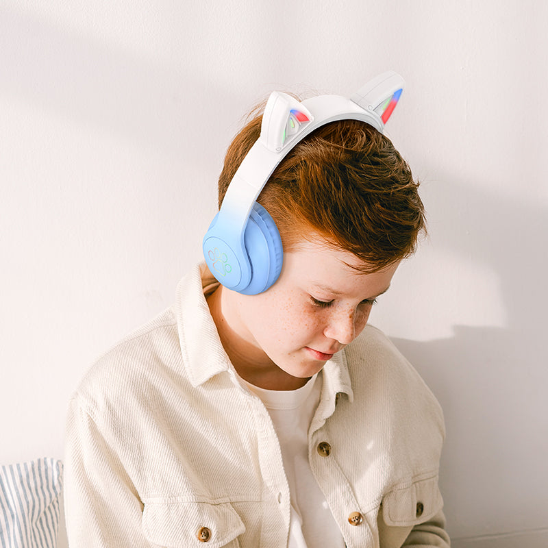 HOCO W42 Cat ears BT headphones - Crystal Blue