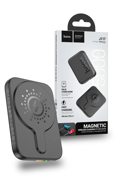 HOCO J117 20W Mini Wireless Charging Power Bank 5000mAh - Black