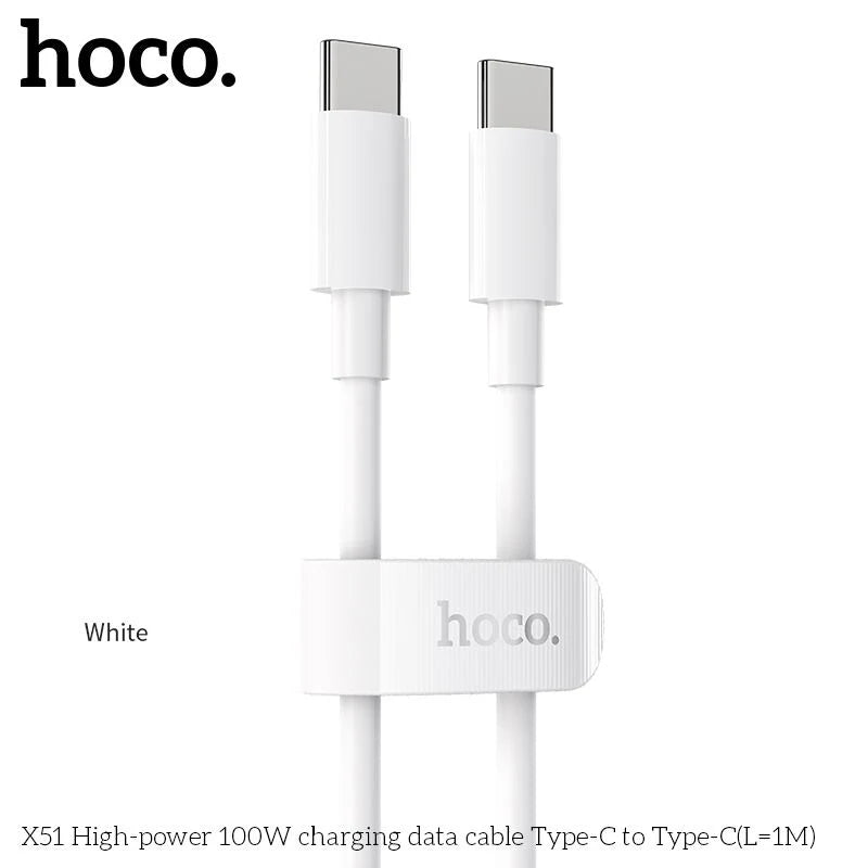 30% credit back - X51 Type-C to Type-C 100W Super High Power Charging Cable Laptop (L=1M)- White [BW30]