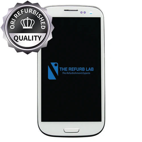 Samsung I9305 Galaxy S3 4G Compatible Amoled Assembly - Refurbished With Frame - White