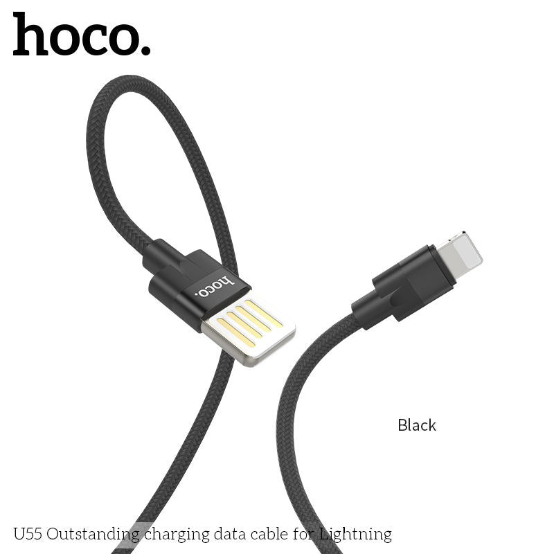 U55 Outstanding charging data cable for iPhone Lightning - Black