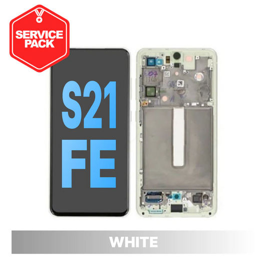 Samsung Galaxy S21FE Service Pack with Frame - White