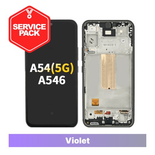 Samsung Galaxy A54 5G/A546 Service Pack OLED Screen with Frame - Violet