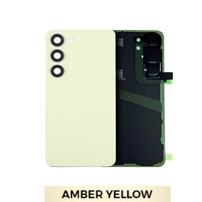Samsung S24 Back Glass with Adhesive - Amber Yellow