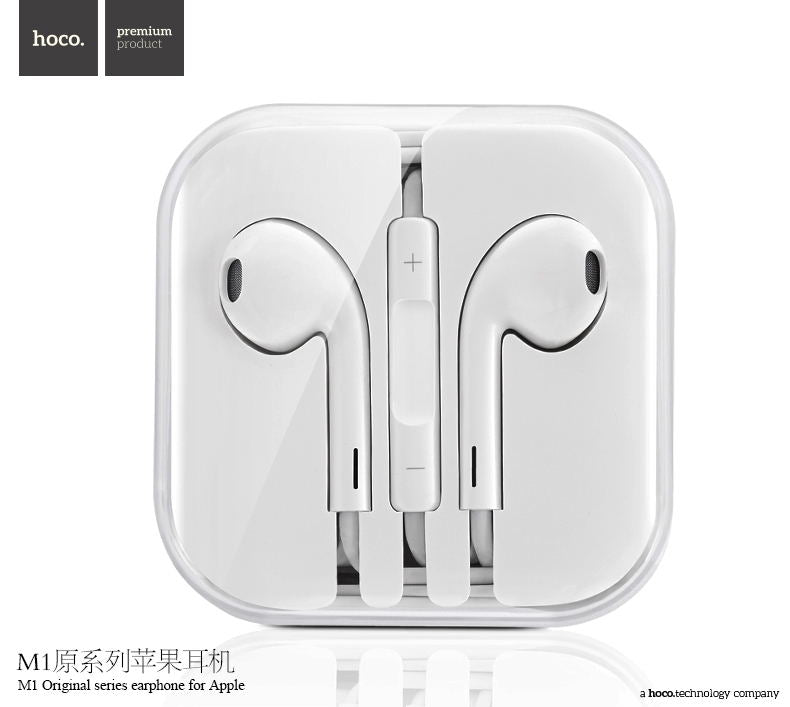HOCO M1 Original Series earphones 3.5mm Jack - White