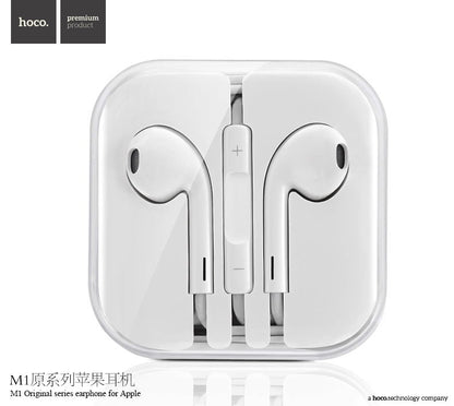 HOCO M1 Original Series earphones 3.5mm Jack - White