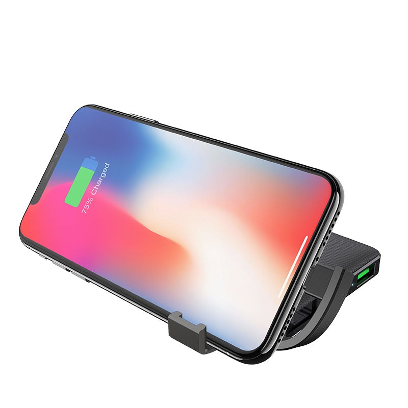 HOCO S10 Portable Wireless Charger Power Bank (10000mAh) - Black