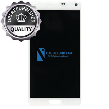 Samsung Galaxy Note 4 Compatible Amoled Assembly with Frame Refurbished - White