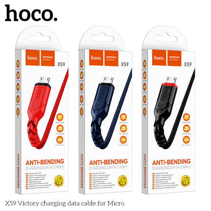 HOCO X59 Victory charging data cable for Micro black