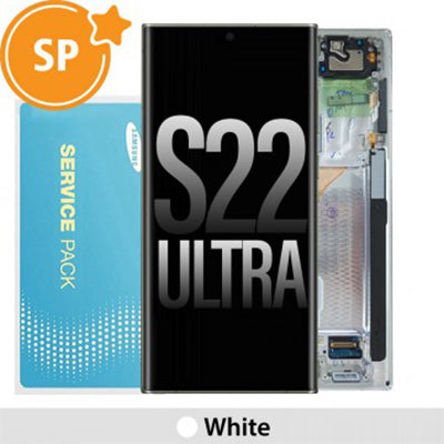 Samsung Galaxy S22 Ultra Service Pack Screen - White