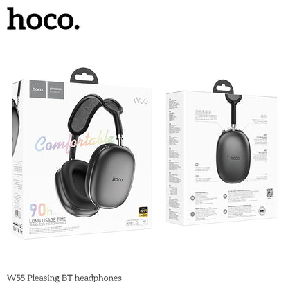 Hoco W55 Plus Happiness ANC noise reduction BT headphones Grey