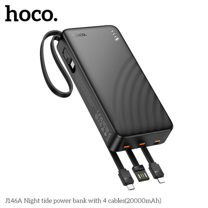 J146A Night tide 20000mAh with 4 cables power bank