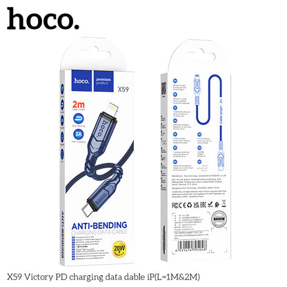 HOCO X59 Victory PD charging data cable iP(L=2M) Black [BW50]