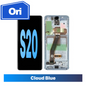 Samsung Galaxy S20 Compatible Amoled Assembly with Frame Brand New - Light Blue