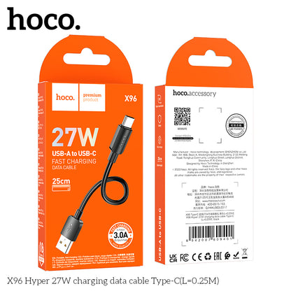 X96 Hyper 27W charging data cable Type-C(L=0.25M)