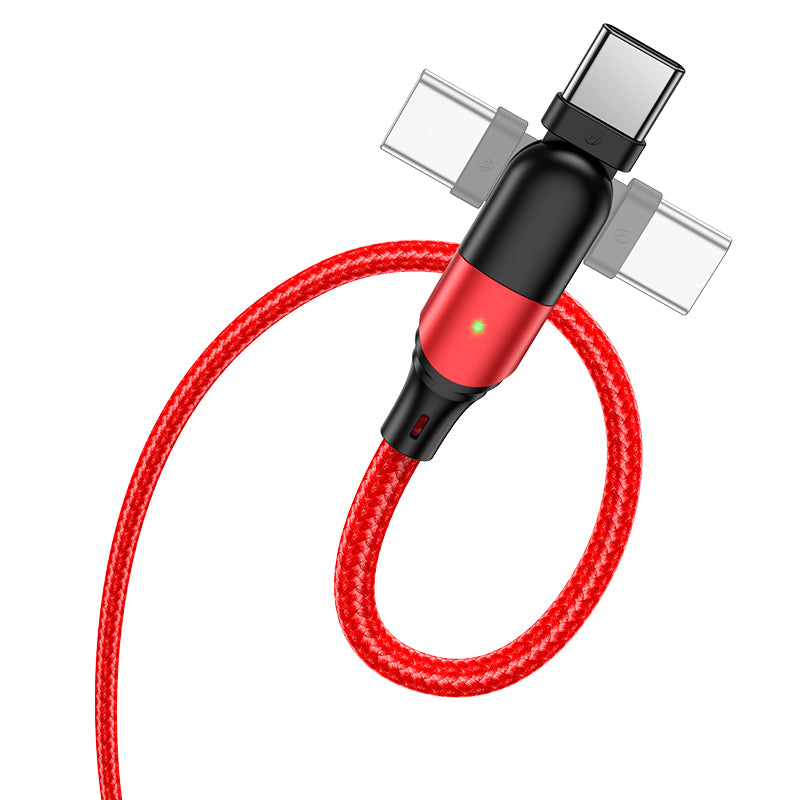 HOCOU100 Orbit Charging Data Cable for Type-C - Black L=1.2M