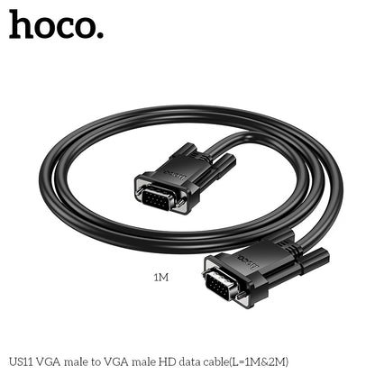 HOCO US11 VGA male to VGA male HD data cable(L=2M)