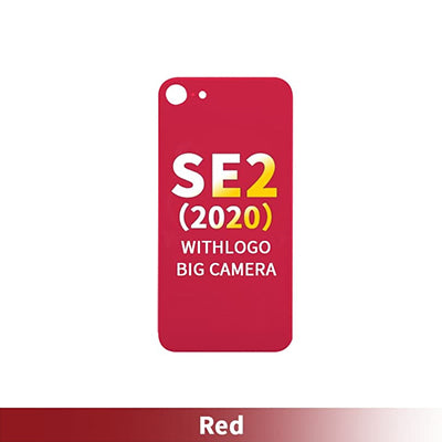 iPhone Se 2020 - Compatible Back Glass - Red (Big Hole)