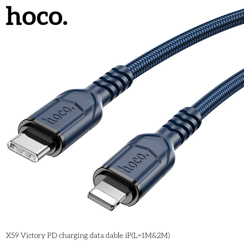 HOCO X59 Victory PD charging data cable iP(L=2M) Black [BW50]