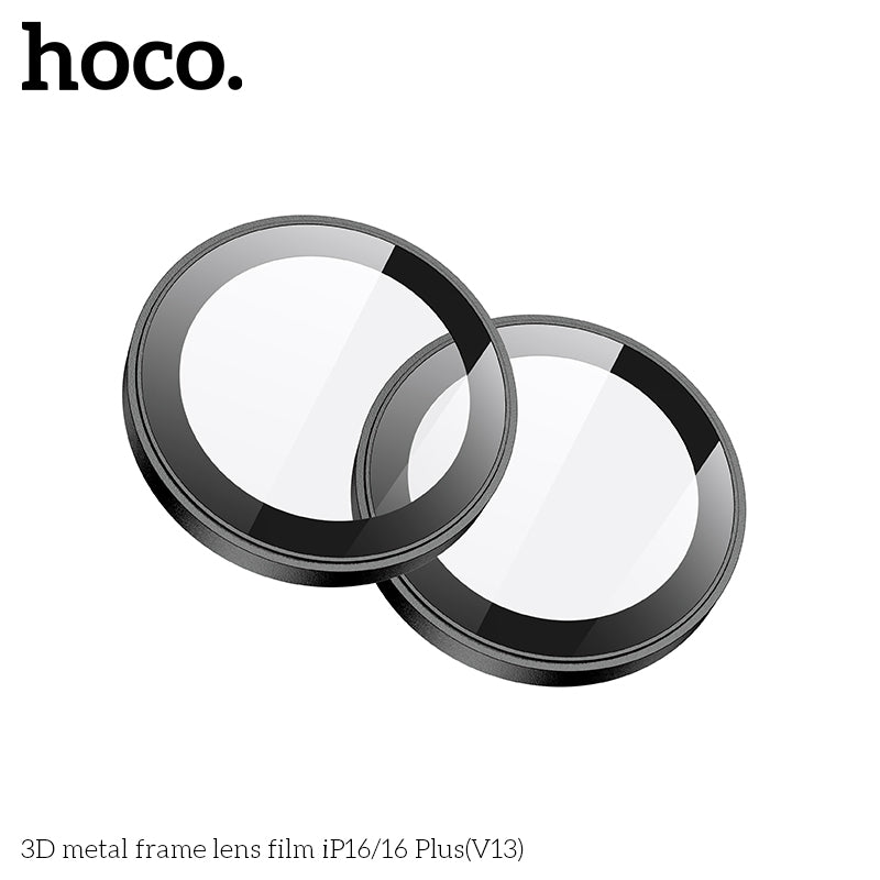 HOCO 3D metal frame lens film iP16/16 Plus(V13) - Pink