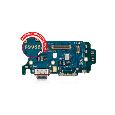Samsung S21 Ultra G998B (Intl Version) Charging Port Board With Sim Card Reader-Oem