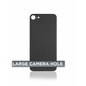 iPhone 8 - Compatible Back Glass - Black (Big Hole)