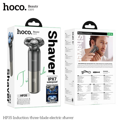Hoco HP35 Induction three-blade electric shaver - Black