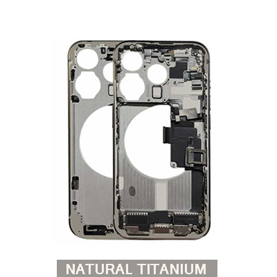 iPhone 15 Pro Oem Mid Frame Housing With Small Parts - Natural Titanium