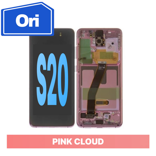 Samsung Galaxy S20 Compatible Amoled Assembly with Frame Brand New - Pink