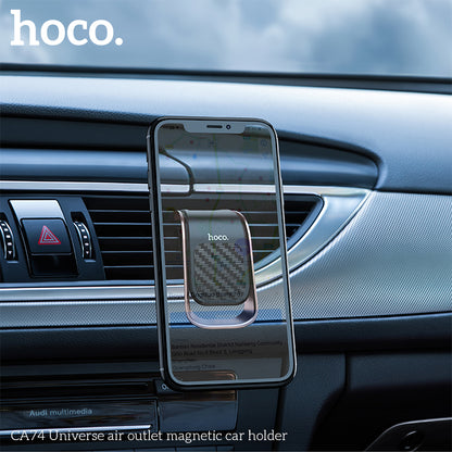 HOCO CA74 Universe air outlet magnetic car holder - Silver