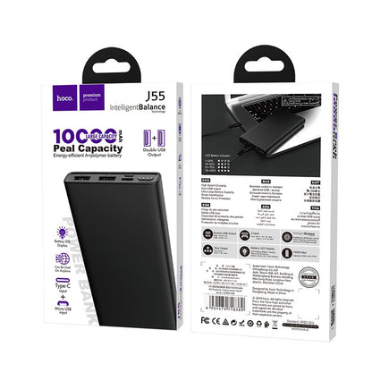 HOCO J55 Neoteric mobile power bank((10000mAh) Black