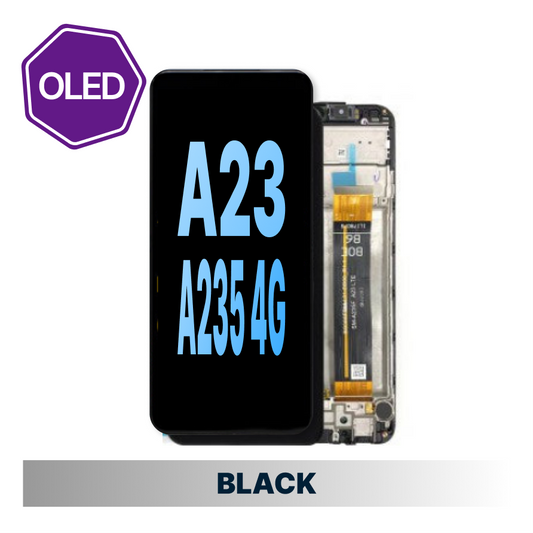 Samsung Galaxy A23 4G/A235 HQ Oled Screen with Frame - Black