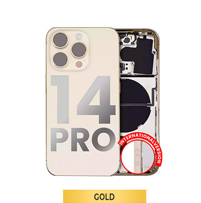 iPhone 14 Pro Max Back Housing With Small Parts - Gold