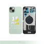Iphone 15 Plus Back Glass With Camera Lens And Magnet OEM - Green