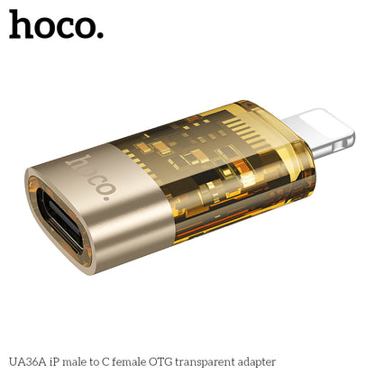 UA36A iP male to C female OTG transparent adapter