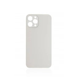 iPhone 12 Pro Max Back Glass with 3M Adhesive - Silver (Big Hole)
