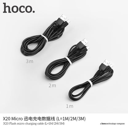 HOCO X20 Micro Charging Cable - White (L=1M)