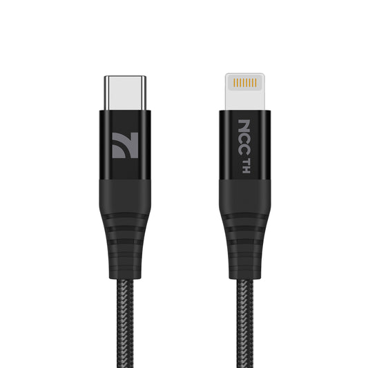 NCC XC-1304 2A USB-C TO Lightning  1M Weaving+Aluminum Alloy - Black