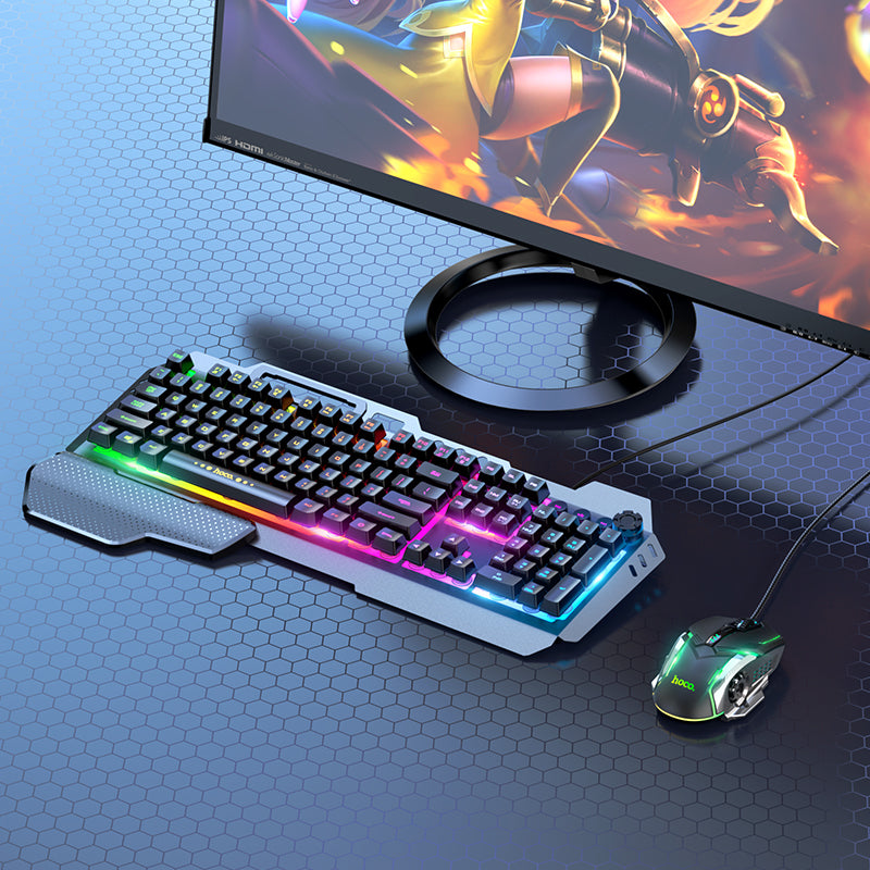 HOCO GM12 Light and shadow RGB gaming keyboard and mouse set