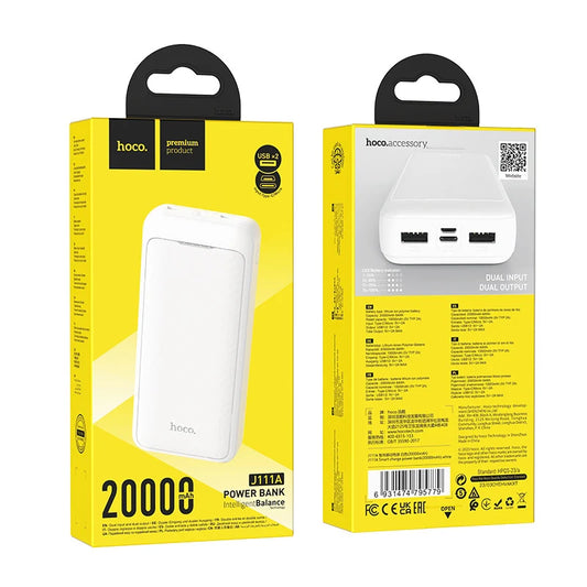 HOCO J111A Smart charge power bank(20000mAh)-White